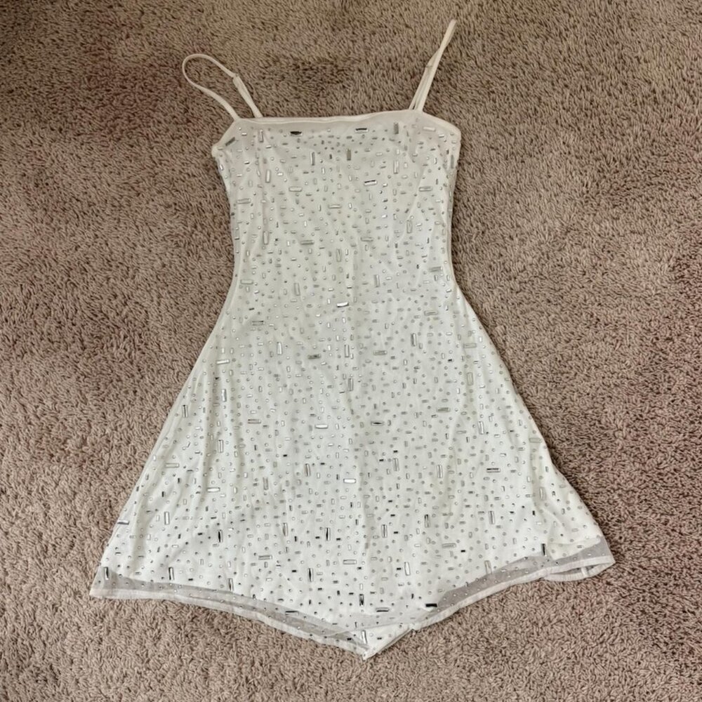 Windsor Shimmer Rhinestone Mini Dress